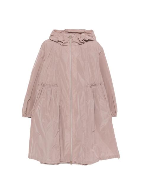 Herno ruffled-trim hooded parka