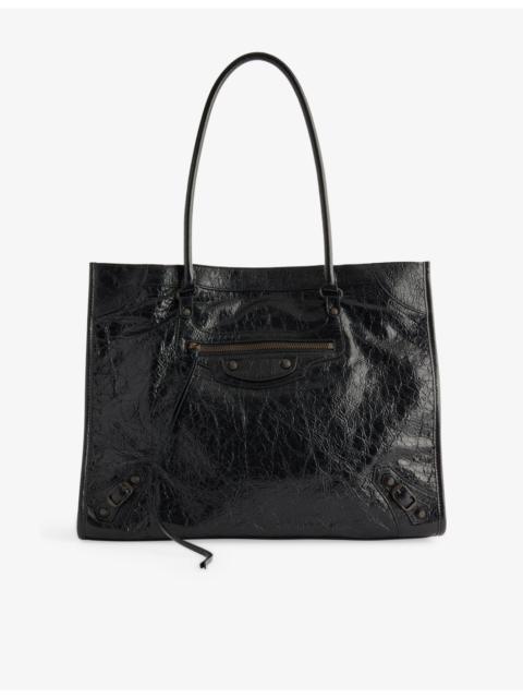 BALENCIAGA Le City Medium Leather Tote Bag