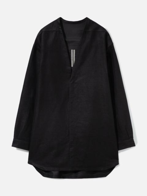 Rick Owens CONCORDIAN SHIRT IN RAMIE MOLESKIN