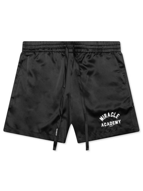 NAHMIAS MIRACLE ACADEMY SILK SHORTS - BLACK