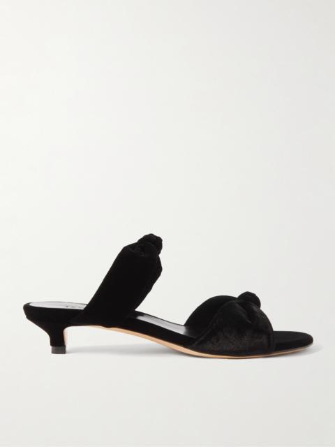 LE MONDE BÉRYL Knot Velvet Mules