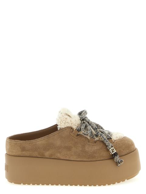 FENDI AprèS Chic Flat Shoes Beige