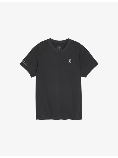 On Train-T Brand-Print Stretch-Woven T-Shirt