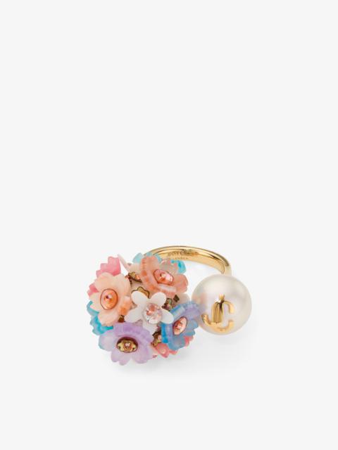JIMMY CHOO Daisy Pearl Ring
Gold-Finish Ring with Pearl and Daisy Details