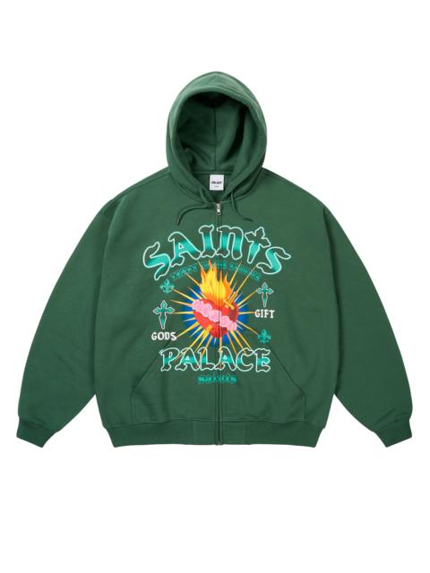 PALACE GODS GIFT ZIP HOOD RACEY GREEN