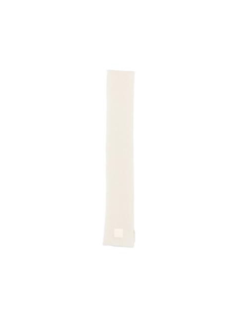AMI Paris logo-patch knitted scarf