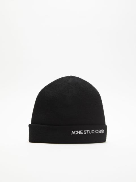Acne Studios Logo beanie - Black