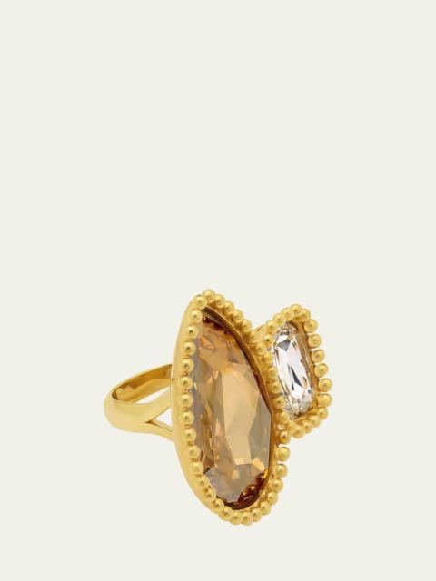 Oscar de la Renta Pear Crystal Ring