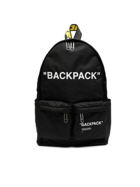 Off-White slogan-print backpack