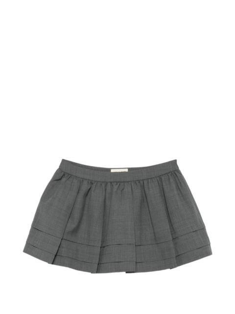SHUSHU/TONG ruffle-detail pleated mini skirt