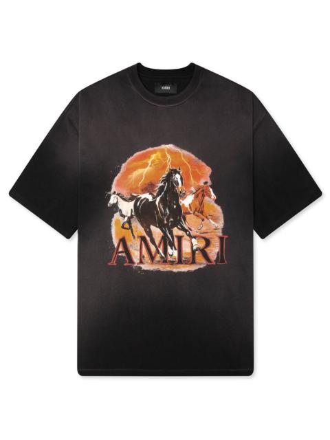 AMIRI PLAINS OVERSIZED TEE - BLACK