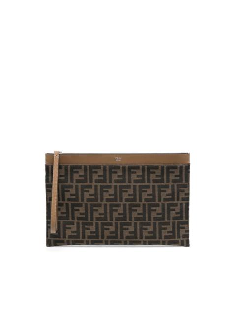 FENDI monogram-pattern clutch bag