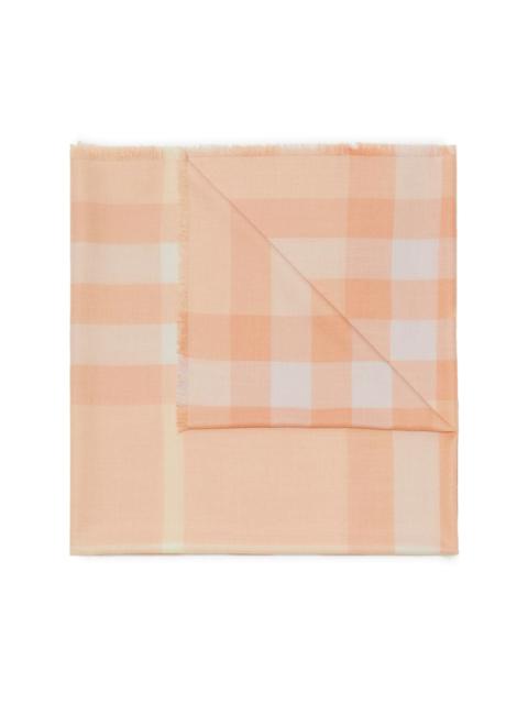 Vintage Check frayed scarf