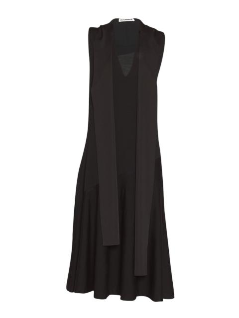 Jil Sander Draped Scarf Midi Dress