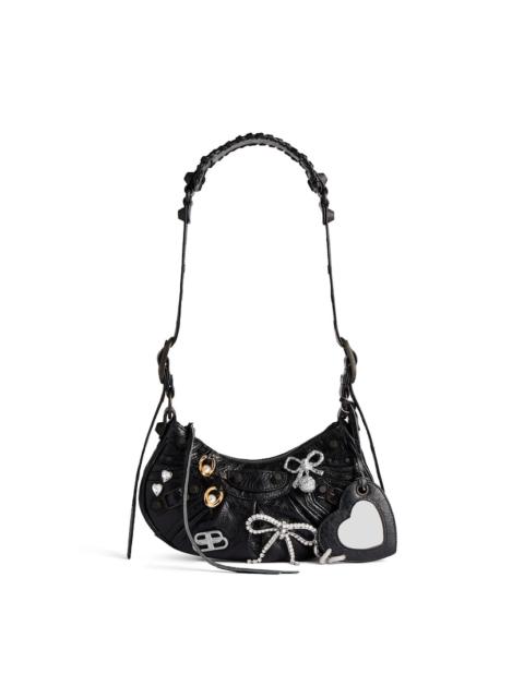 BALENCIAGA Women's Le Cagole Xs Shoulder Bag With Pins  in Black