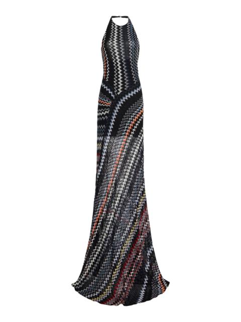 Missoni Knit Maxi Halter Dress multi