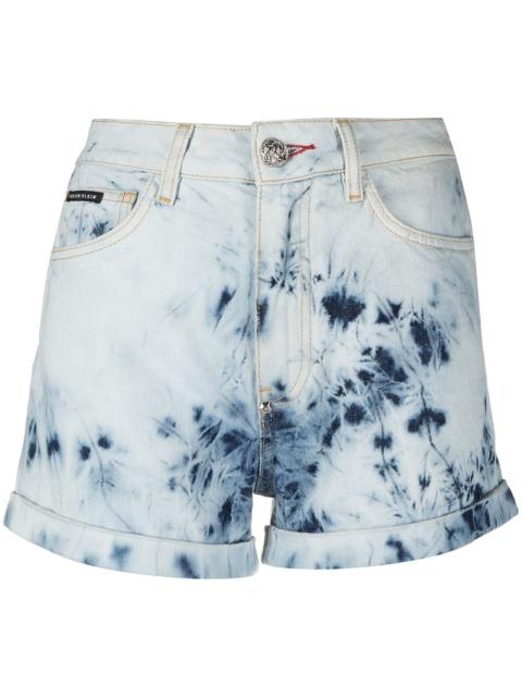 bleached hot pants