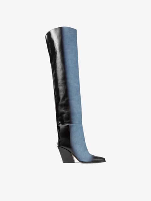 Maceo Over The Knee 85
Black Dipped Denim Over-The-Knee Boots
