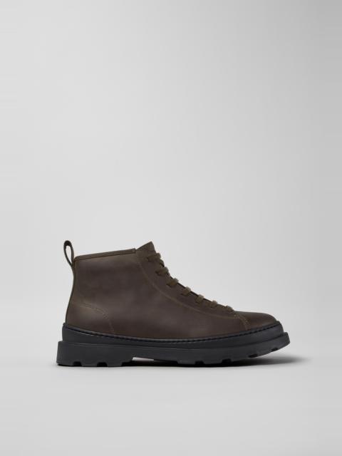 CAMPER Brutus+ Green Nubuck Ankle Boots for Men.