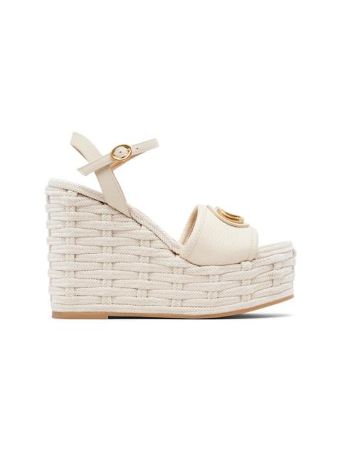 Valentino Off-White VLogo Signature Wedge Sandals
