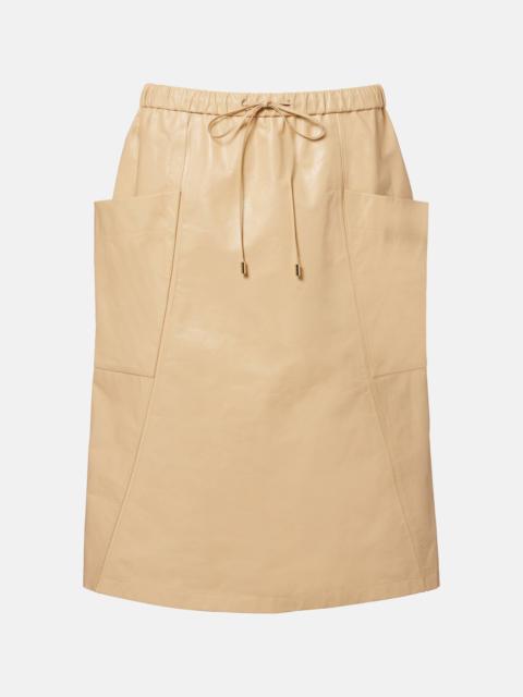 Leather pencil skirt