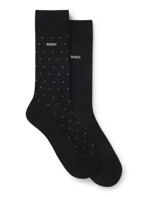 BOSS GIFT-BOXED TWO-PACK OF SOCKS WITH METALLIC THREAD