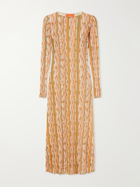 La DoubleJ Slinky Swing Printed Chiffon Maxi Dress