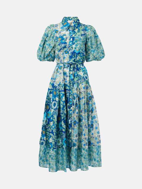 ALÉMAIS Sacha floral ramie shirt dress