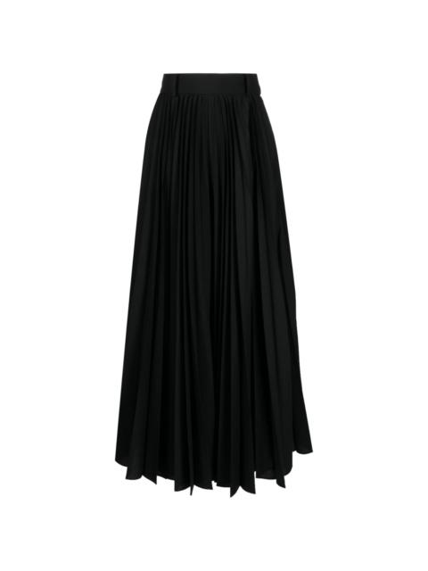 pleated A-line maxi skirt