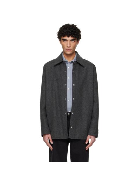 A.P.C. Gray Snap Closure Jacket