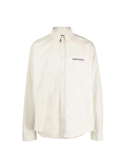 BALENCIAGA Balenciaga Property Of Back Print Shirt 'Ecru' 703843TKM019800