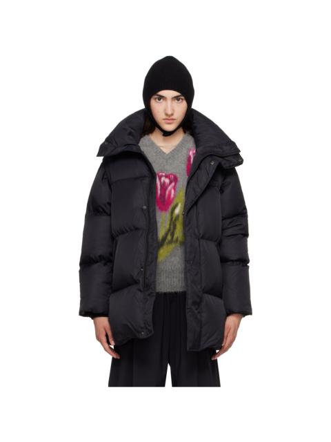 MM6 Maison Margiela Black Nylon Down Puffer Jacket