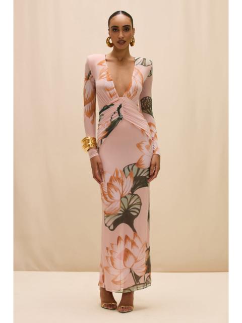 PatBO LOTUS LONG SLEEVE MAXI DRESS