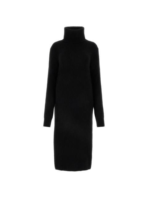 SAINT LAURENT turtleneck ribbed dress