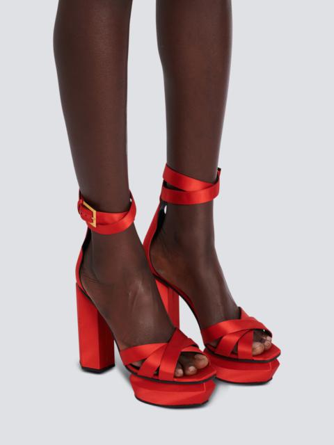 Balmain Ava satin platform sandals