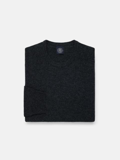 J. PRESS CHARCOAL LAMBSWOOL CREWNECK SWEATER