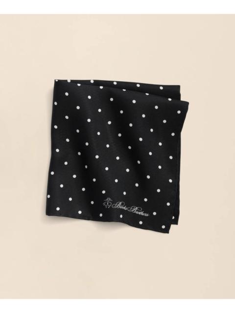 Brooks Brothers Small Dot Silk Pocket Square