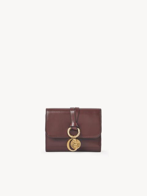 Chloé SMALL ALPHABET TRI-FOLD IN SHINY LEATHER