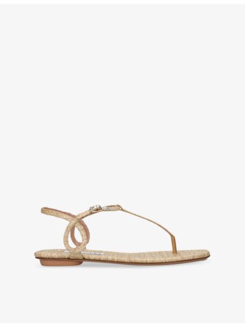 AQUAZZURA Almost Bare Woven Sandals