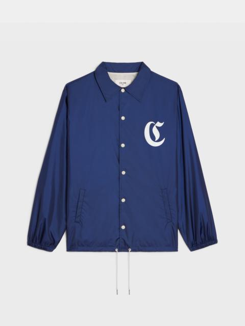 CELINE long coach jacket in lightweight nylon