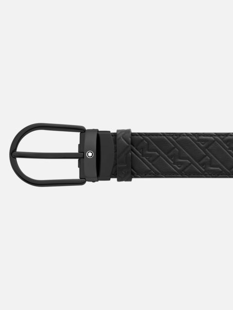 Montblanc Horseshoe buckle black 35 mm leather belt