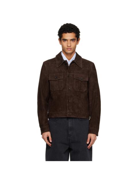 Tonywack Brown Trucker Suede Jacket
