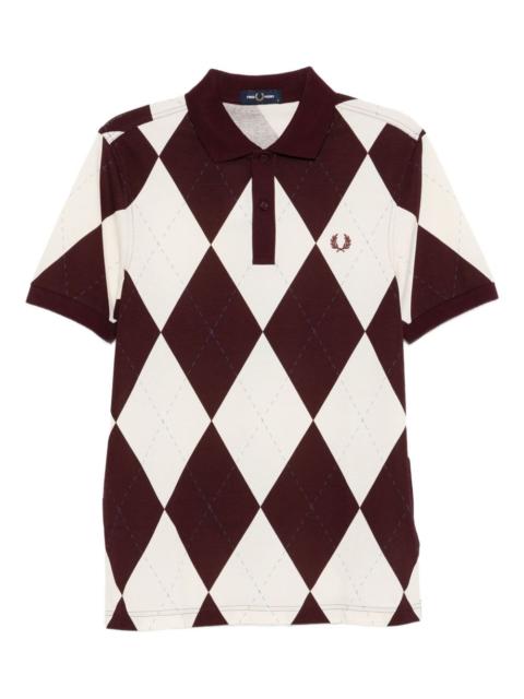Fred Perry argyle-checked polo shirt