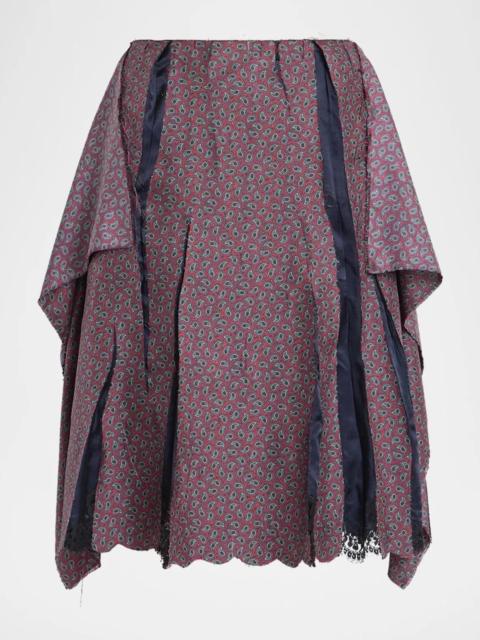 Maison Margiela Fusion Printed Draped Midi Skirt