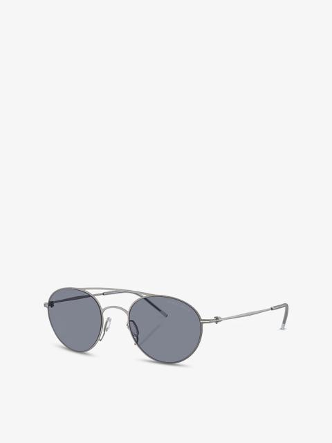 GIORGIO ARMANI AR6169 Pilot-Frame Metal Sunglasses