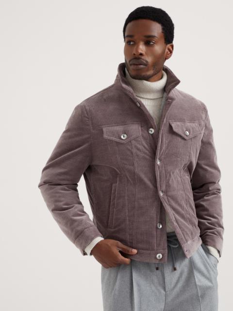 Brunello Cucinelli Comfort cotton and cashmere corduroy four-pocket outerwear jacket with Thermore® lining