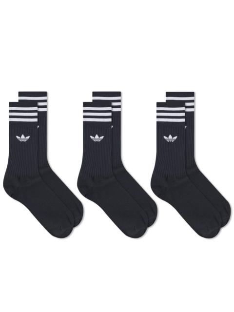 adidas Adidas Solid Crew Sock - 3 Pack