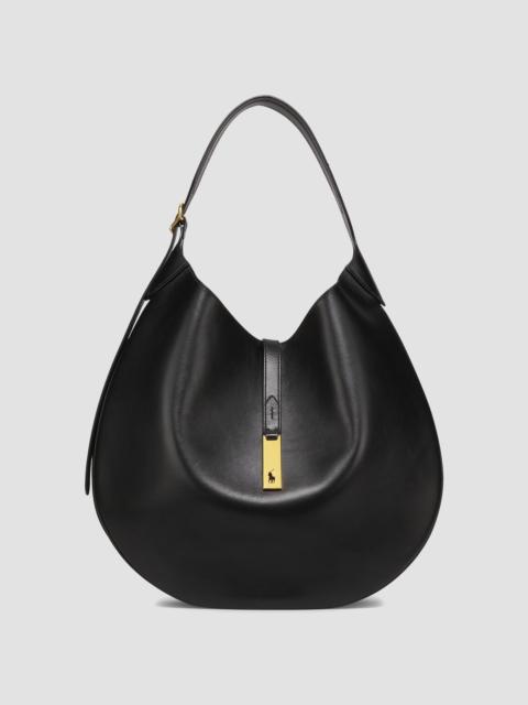Polo Ralph Lauren Women's Polo ID Large Leather Shoulder Bag - Black