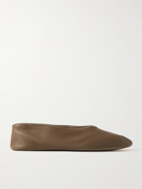 The Row Stella Leather Ballet Flats