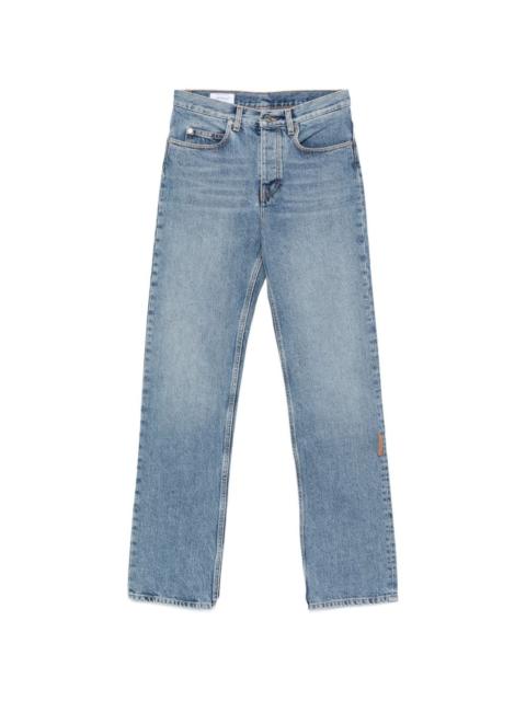 Off-White logo-patch straight-leg jeans